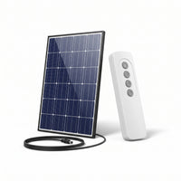 ChookGate solar panel with cable and the remote control